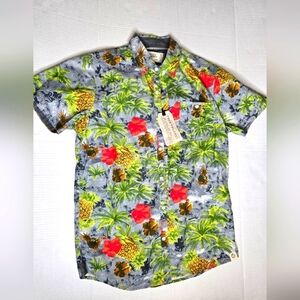 Free Planet Hawaiian Button Down Shirt